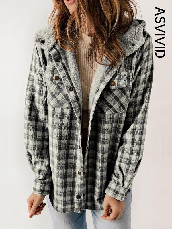Autumn and winter casual long-sleeved pocket coat