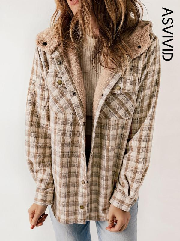 Autumn and winter casual long-sleeved pocket coat