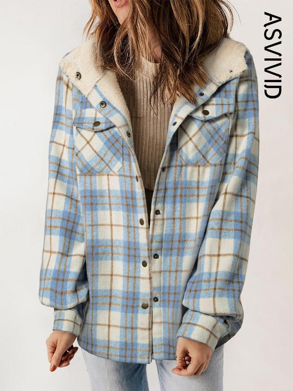 Autumn and winter casual long-sleeved pocket coat
